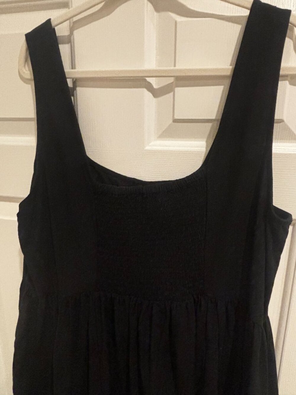 Ava & Viv Black Square Neck Babydoll Tiered Dress Plus Size 1X - Picture 3 of 3